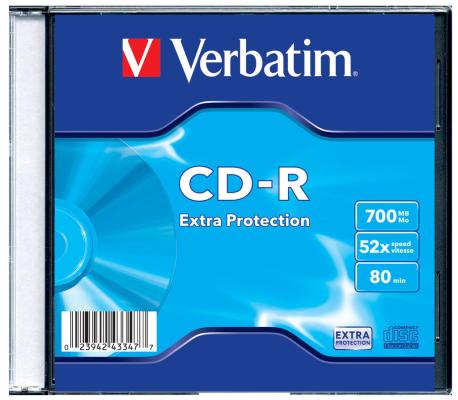 Диски CD-R Verbatim 700Mb 48x-52x Slim 200шт 43347