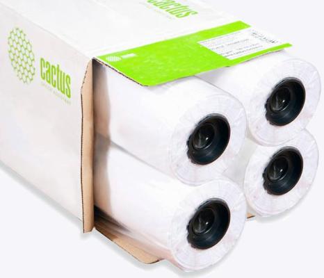 Бумага Cactus CS-LFP80-914457E-4 914мм х 45.7м 80г/м2 белый втулка 50.8мм 4шт