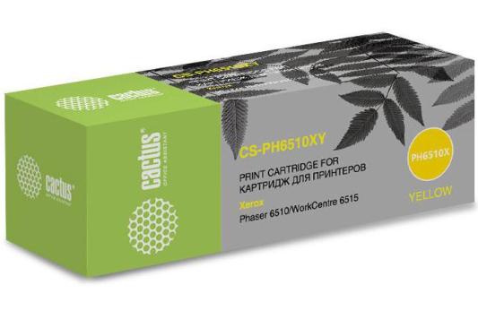 Тонер-картридж Cactus CS-PH6510XY 4300стр Желтый