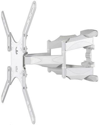 Кронштейн ONKRON/ 32-60" макс 400*400  наклон -2°/+10° поворот 140?, Макс нагрузка 36,4кг от стены: 42-452мм, белый