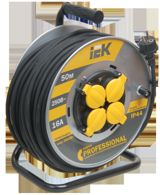 Удлинитель IEK WKP17-16-04-50-44 4 розетки 50 м