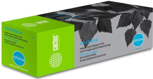 Тонер-картридж Cactus CS-CF531A 900стр Голубой