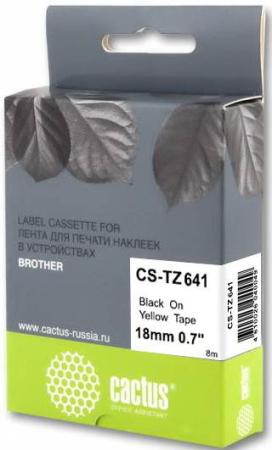 Картридж ленточный Cactus CS-TZ641 черный для Brother 1010/1280/1280VP/2700VP