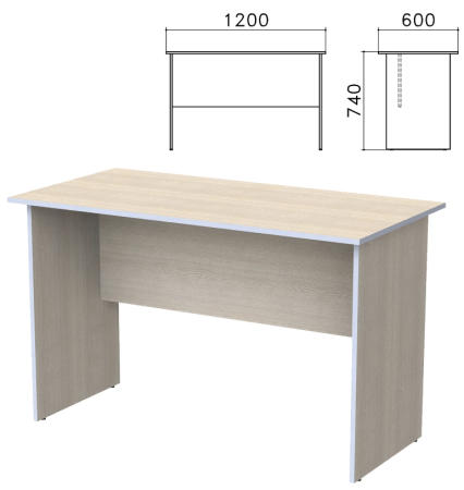 Стол письменный "Бюджет", 1200х600х740 мм, дуб шамони светлый, 402660-430