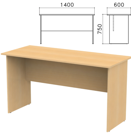 Стол письменный "Канц", 1400х600х750 мм, цвет бук невский, СК21.10