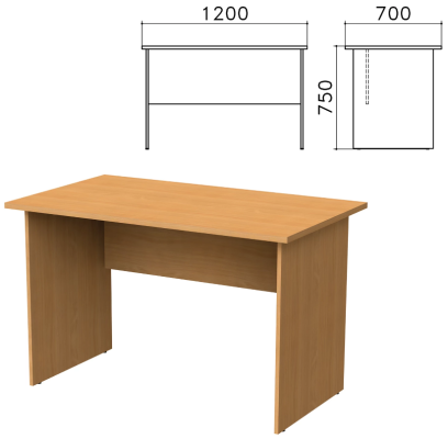 Стол письменный "Монолит", 1200х700х750 мм, цвет бук бавария, СМ1.1