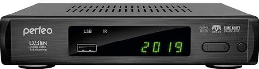 Perfeo DVB-T2/C приставка "LEADER" для цифр.TV, Wi-Fi, IPTV, HDMI, 2 USB, DolbyDigital, пульт ДУ