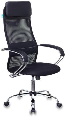 Кресло руководителя Бюрократ CH-608SL/BLACK спинка сетка черный TW-01 TW-11 искусст.кожа/ткань крестовина хром