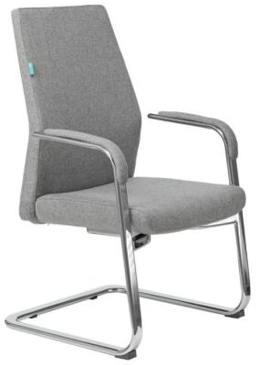 Кресло Бюрократ _JONS-LOW-V/CASHGREY на полозьях серый