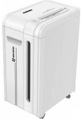 Шредер New United Etalon ET-18M Force белый (секр.P-5)/перекрестный/18лист./34лтр./скрепки/скобы/пл.карты/CD