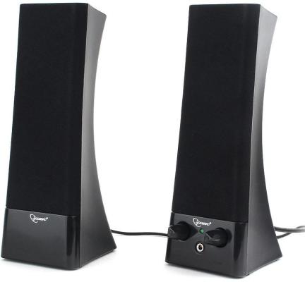 Gembird SPK-500, черный, 6 Вт, рег. громкости, разъём для наушников,питание 220