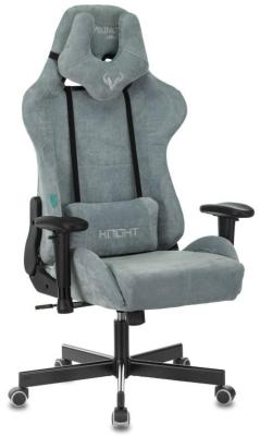 Кресло игровое Бюрократ VIKING KNIGHT LT28 FABRIC серо-голубой крестовина металл