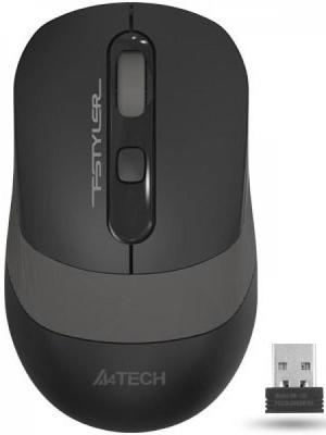 Мышь беспроводная A4TECH Fstyler FG10S чёрный серый USB