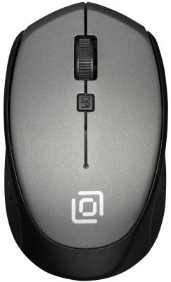 Мышь проводная Oklick 488MW серый чёрный USB + радиоканал