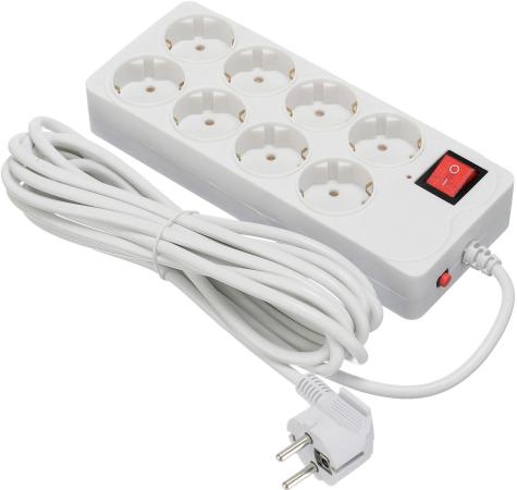 Сетевой фильтр Бюрократ 800SH-1.8-W 1.8м 8 розеток 1.8 м