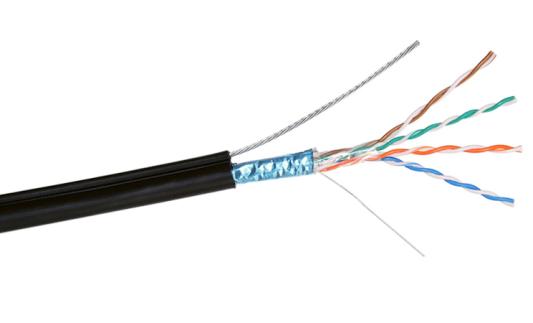 Кабель FTP outdoor 4 пары категория 5e Exegate EX241488RUS черный 305м