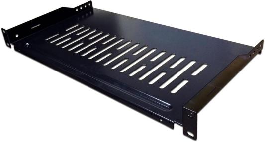 Полка стационарная Lanmaster TWT-CB-SFBF250-1U/18 19" 250мм до 60кг черный