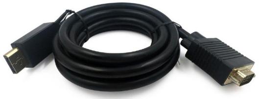 Кабель DisplayPort VGA 1.8м Gembird CCP-DPM-VGAM-6 круглый черный