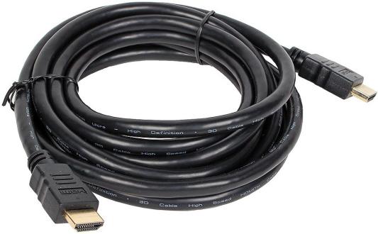 Кабель HDMI 3м VCOM Telecom TCG200B-3M круглый черный