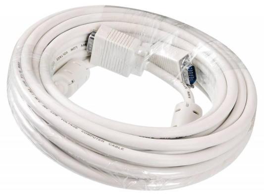 Кабель VGA 3м BURO CAB016S-10 круглый серый