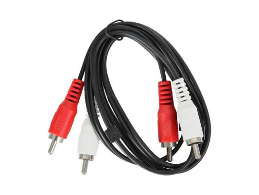 Кабель соединительный 1.5м DH&R 2xRCA (M) - 2xRCA (M) черный JAAC024-1.5