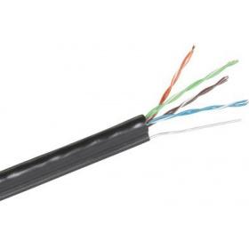 Кабель UTP outdoor 4 пары категория 5e Exegate одножильный медь 305 м черный