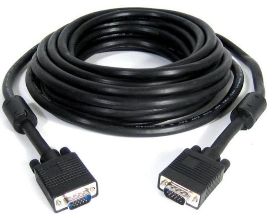 Кабель VGA 5.0м Gembird тройн.экран феррит.кольца черный CC-PPVGA-5M-B