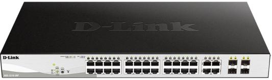 Коммутатор D-LINK DGS-1210-28P 24 порта 10/100/1000Mbps PoE 4xSFP