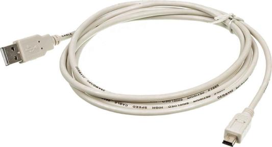 Кабель miniUSB 1.8м Ningbo USB2.0-M5P круглый серый