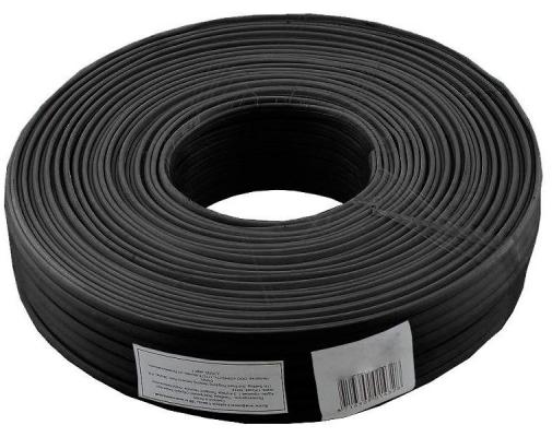 Кабель телефонный 4 жилы плоский многожильный 2 пары 100м черный