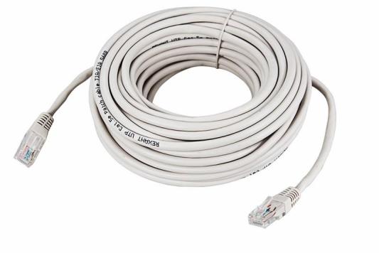 Патч-корд  UTP 5e кат. литой  25М  СЕРЫЙ  REXANT