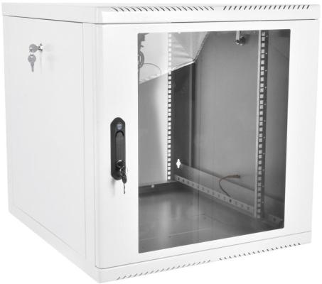 Шкаф телекоммуникационный настенный разборный 9U (600х520), съемные стенки, дверь стекло