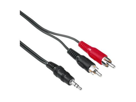 Кабель соединительный 5.0м Ningbo 3.5 Jack (M) - 2xRCA (M) черный JAAC010-5