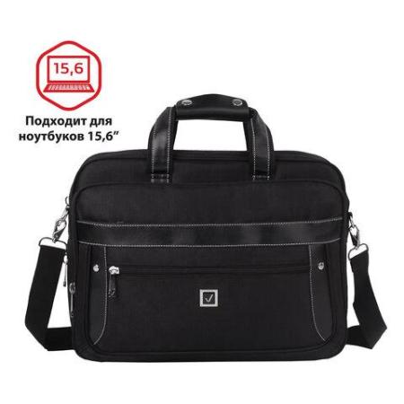 Сумка для ноутбука 15.6" BRAUBERG Carbon полиэстер искусственная кожа черный