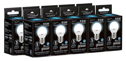 Лампа светодиодная E27 9.5W 4100K матовая 105102210