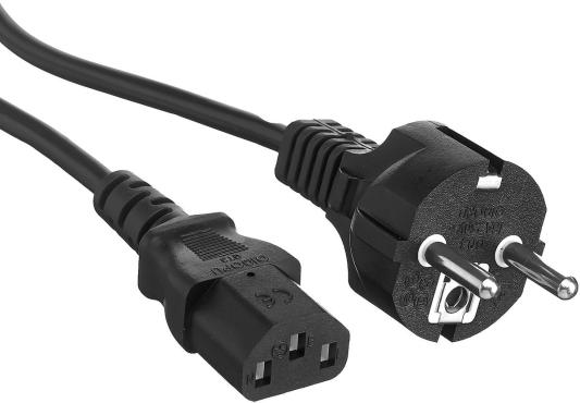 Exegate EP280645RUS Кабель питания ExeGate Power PC-1,8P (Евровилка Schuko->С13) VDE-250V-3*0.5mm2, медь, черный, 1.8м.