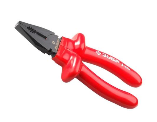 Плоскогубцы ЗУБР "МАСТЕР" "ЭЛЕКТРИК" комбинированные, диэлектрические, высоковольтные до ~1000В, 180мм [2214-1-18_z02]