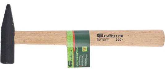 Молоток слесарный, 500 г, квадратный боек, деревянная рукоятка// Сибртех