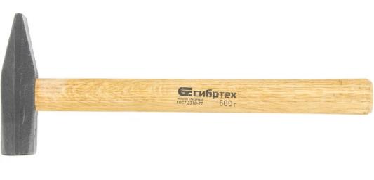 Молоток слесарный, 600 г, квадратный боек, деревянная рукоятка// Сибртех