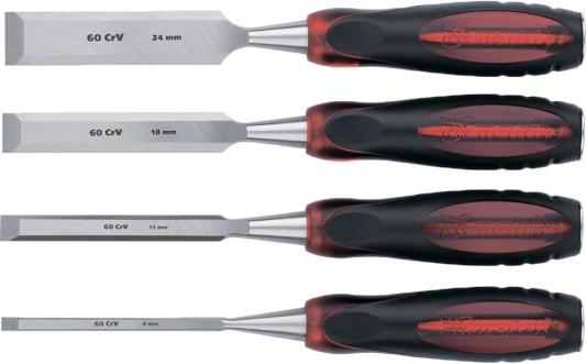 Набор долот-стамесок"Тигровый глаз" плоских, 4 штуки, 6-12-18-24 мм// Matrix