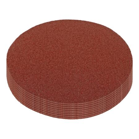 Круг абразивный на ворсовой подложке под "липучку", P 80, 125 мм, 10 шт.// Matrix
