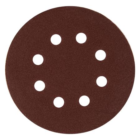 Круг абразивный на ворсовой подложке под "липучку", перфорированный, P 220, 125 мм, 5 шт.// Matrix