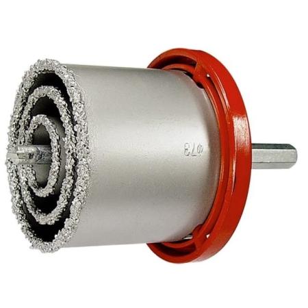 Набор коронок по керамической плитке, 33-53-67-73 мм, 6-гранный хвостовик// Matrix