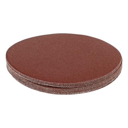 Круг абразивный на ворсовой подложке под "липучку", P 180, 125 мм, 10 шт.// Matrix