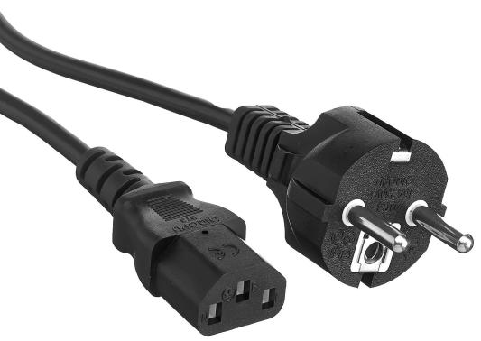 Exegate EP280641RUS Кабель питания ExeGate Power PC-1P (Евровилка Schuko->С13) VDE-250V-3*0.75mm2, медь, черный, 1.0м.