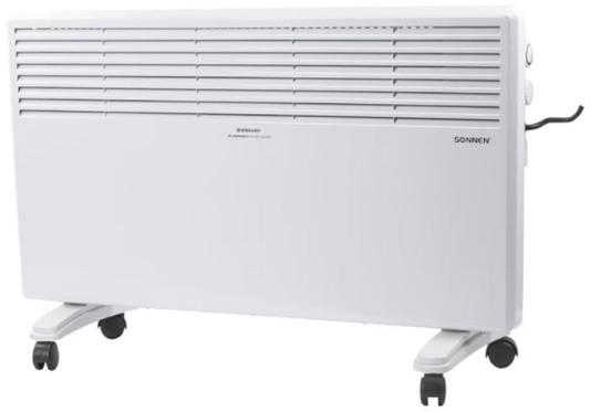 Обогреватель-конвектор SONNEN X-2000, 2000 Вт, напольная/настенная установка, белый, 453496