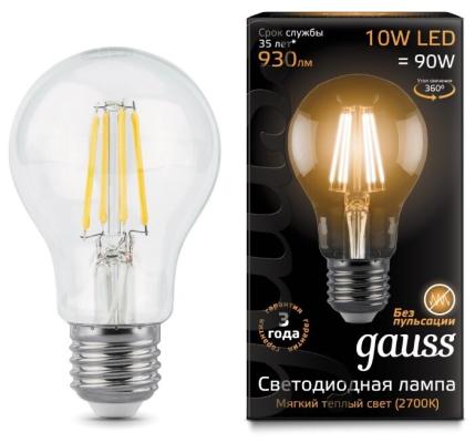 Лампа светодиодная груша Gauss 102802110 E27 10W 2700K