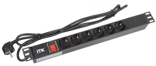Распределитель питания ITK PH12-6D1-P PDU 6 розеток 2 м