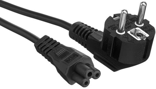 Exegate EP280680RUS Кабель питания ноутбуков ExeGate Power PC5-3P (Евровилка Schuko->С5) VDE-250V-3*0.5mm2, медь, черный, 3м.