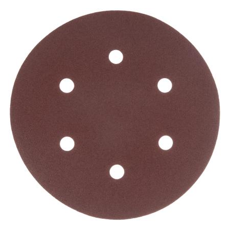 Круг абразивный на ворсовой подложке под "липучку", перфорированный, P 100, 150 мм, 5 шт.// Matrix